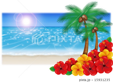 ビーチのイラスト ビーチのイラストのイラスト素材 [15931235] - PIXTA