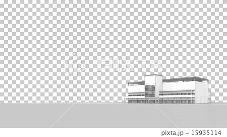 駐車場に車が無いショッピングモール 駐車場に車が無いショッピングモール 15935114