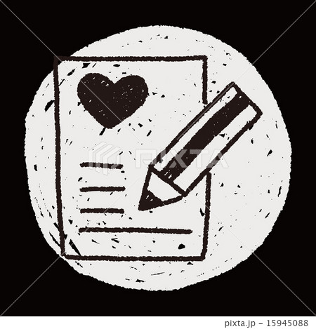 love letter doodle drawing 15945088