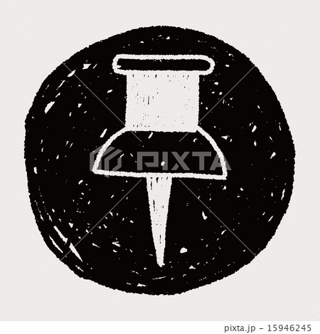 push pin doodle drawing 15946245