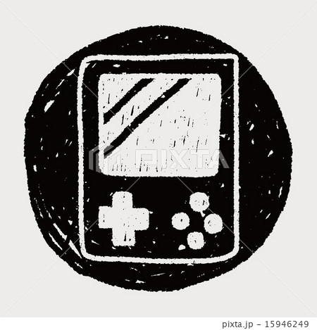 Handheld game doodle drawing 15946249