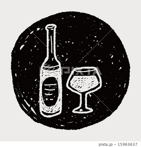wine bottle doodle 15963637