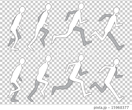 走りのアニメーションのイラスト素材 走りのアニメーションのイラスト素材