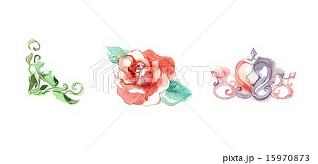 プリンセスアイテムのイラスト素材