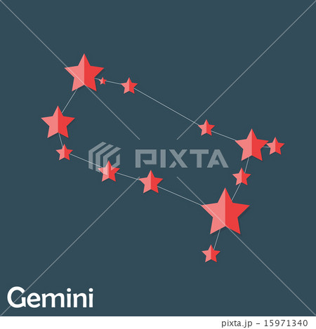 Gemini Zodiac Sign of the Beautiful Bright Stars Vector Illustra Gemini Zodiac Sign of the Beautiful Bright Stars Vector Illustra 15971340