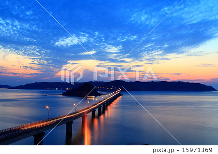 角島大橋の夜景 15971369