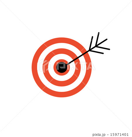 Line Icon with Flat Graphics Element of Target Vector Illustrat Line Icon with Flat Graphics Element of Target Vector Illustrat 15971401