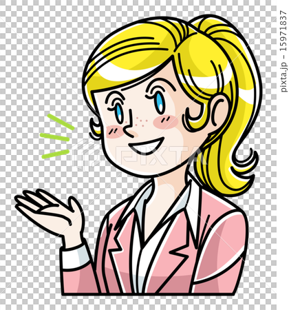 外国人／女性／表情 15971837