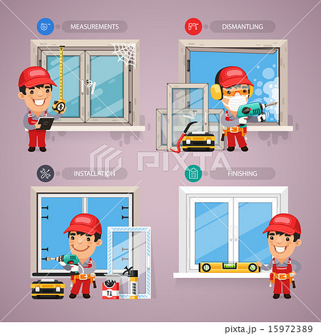 Window Installation with Handyman Carpenter 15972389