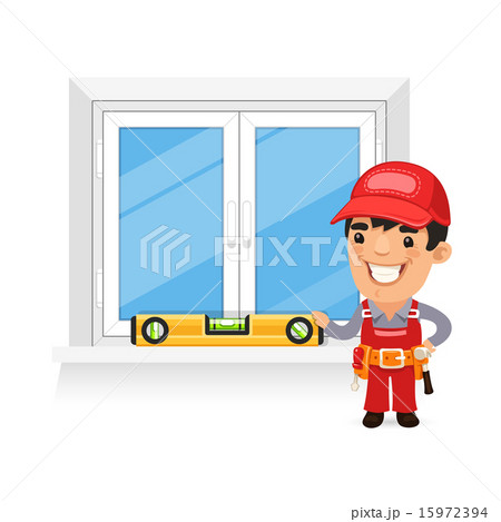 Carpenter Checks the New Window Carpenter Checks the New Window 15972394