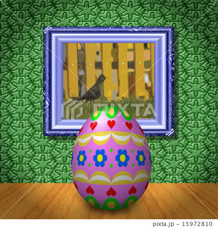 Easter egg in empty room generated texture 15972810