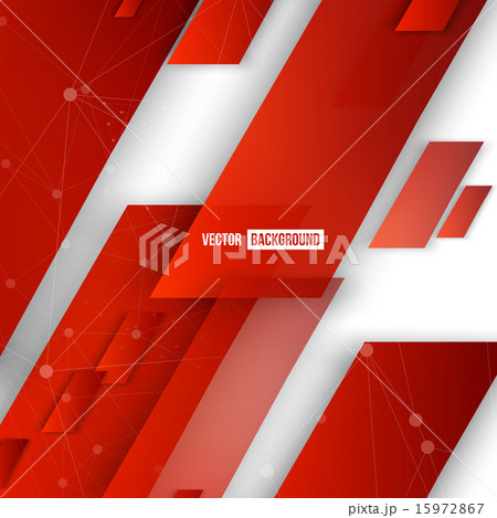 Vector Abstract geometric shape from red  15972867