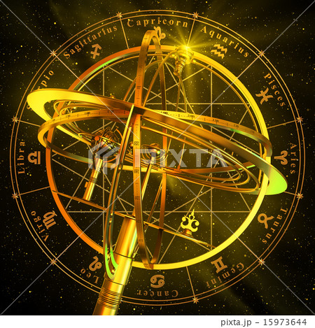 Armillary Sphere With Zodiac Symbols 15973644