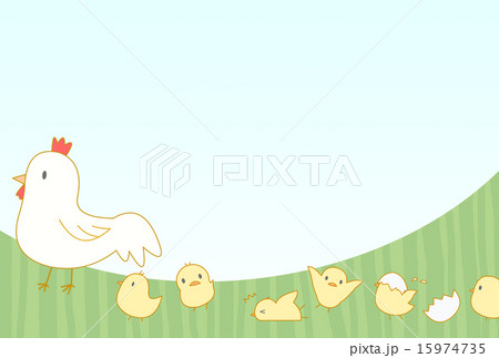 にわとりとひよこたちのイラスト素材 [15974735] - PIXTA