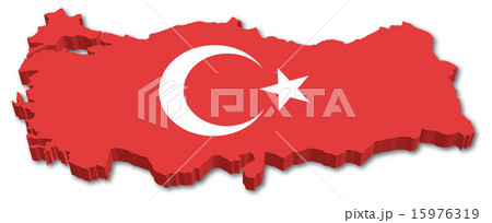 3D Turkey map with flag 3D Turkey map with flag 15976319