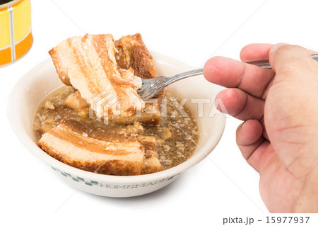 Unhealthy multi layered fats from a canned food Unhealthy multi layered fats from a canned food 15977937