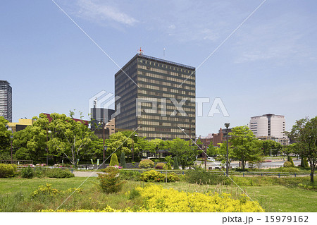 勝山公園と北九州市役所 15979162