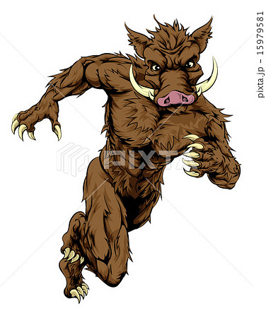 Sprinting Boar Sports Mascotのイラスト素材 15979581 Pixta