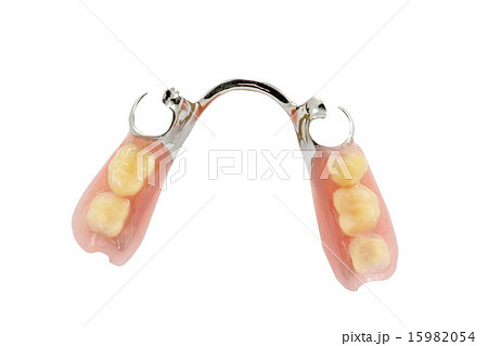 partial dental prosthetics on a white background 15982054