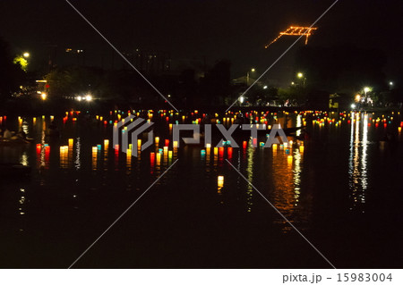 広沢池の灯籠流し 15983004