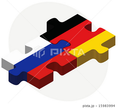 Russian Federation and Germany Flags in puzzle 15983994