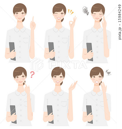 女性　白衣 15984249