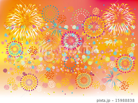 花火 ドット 色のイラスト素材 1598