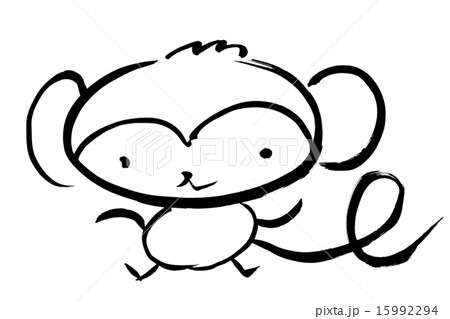 筆イラスト お猿さんのイラスト素材 15992294 Pixta