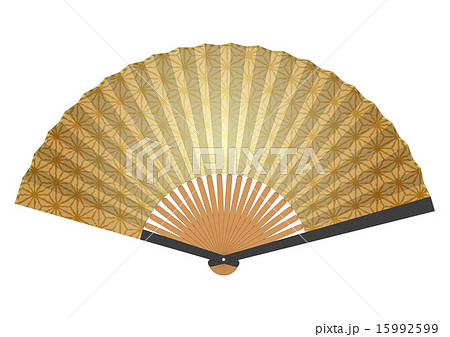 扇子 麻の葉 金 ゴールド 扇子 麻の葉 金 ゴールド 15992599