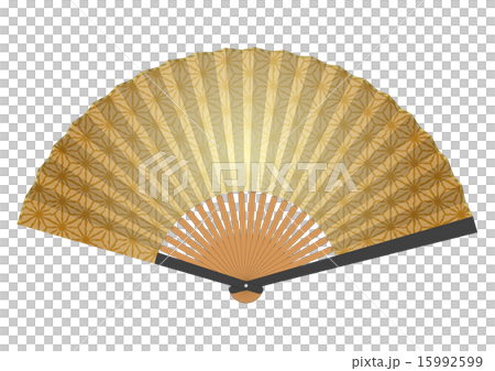 扇子 麻の葉 金 ゴールド 扇子 麻の葉 金 ゴールド 15992599