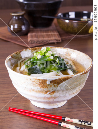 Japanese Cuisine - Udon (thick wheat noodles) Japanese Cuisine - Udon (thick wheat noodles) 15992903
