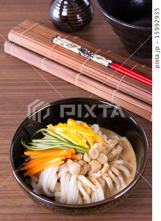 Japanese Cuisine - Udon (thick wheat noodles) Japanese Cuisine - Udon (thick wheat noodles) 15992935