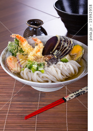 Japanese Cuisine - Udon (thick wheat noodles) Japanese Cuisine - Udon (thick wheat noodles) 15992958