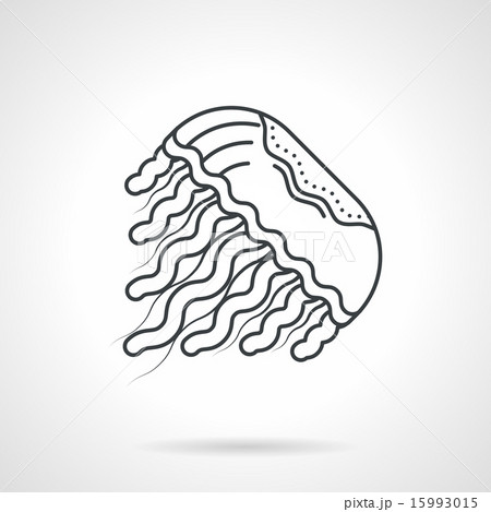 Jellyfish line vector icon Jellyfish line vector icon 15993015