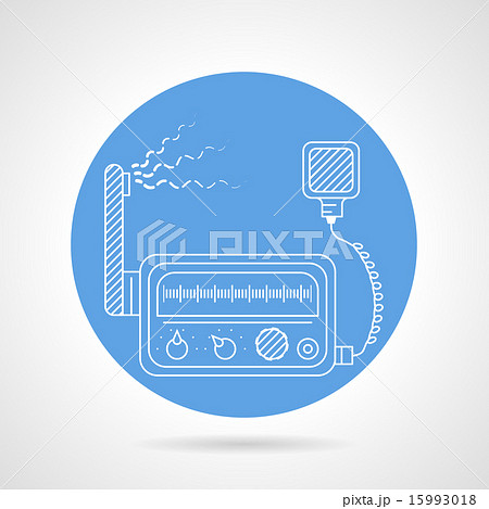 VHF transmitter blue round vector icon 15993018