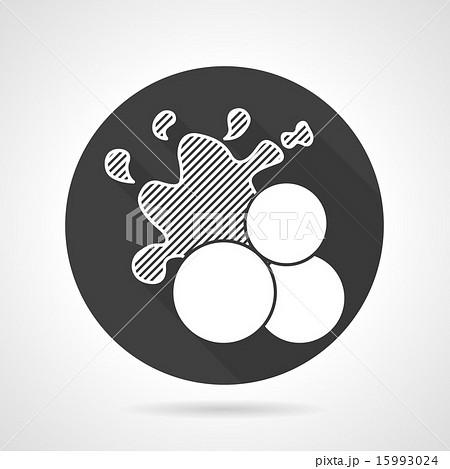 Paint balls black round vector icon 15993024