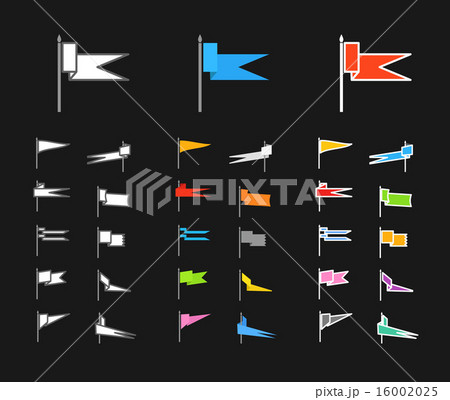 Different medieval color flag collection 16002025