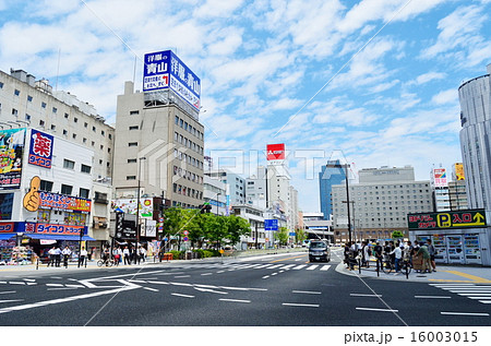 大阪梅田の街並み 芝田の写真素材