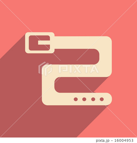 Flat with shadow icon and mobile applacation belt 16004953