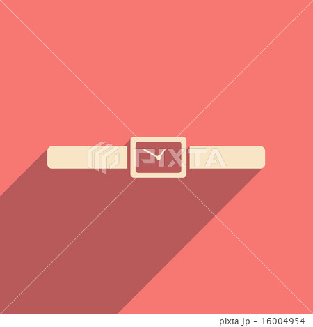 Flat with shadow icon and mobile applacation wristwatches 16004954