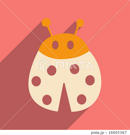 Flat with shadow icon and mobile applacation ladybug Flat with shadow icon and mobile applacation ladybug 16005367