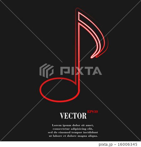 Music elements notes web icon, flat design Music elements notes web icon, flat design 16006345