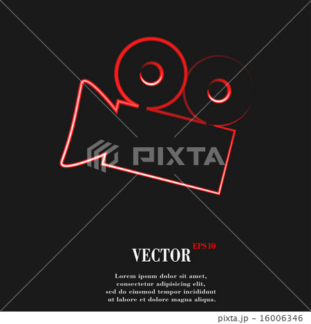 Video-camera. Flat modern web button and space for Video-camera. Flat modern web button and space for 16006346
