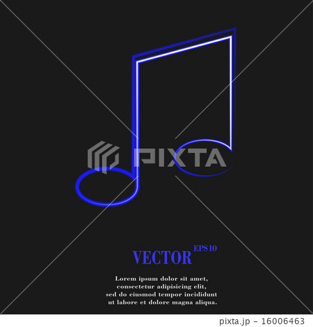 Music elements notes web icon, flat design Music elements notes web icon, flat design 16006463