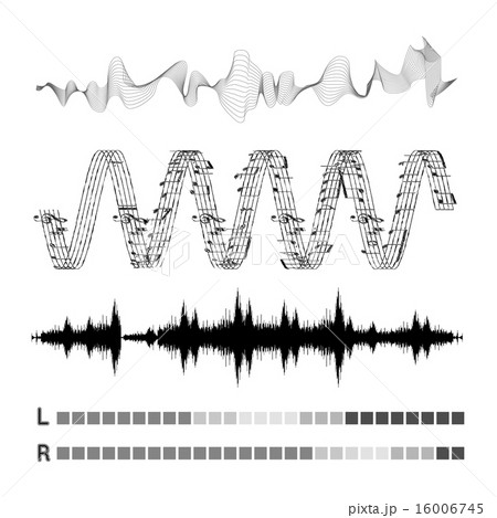 Vector sound waves set 16006745