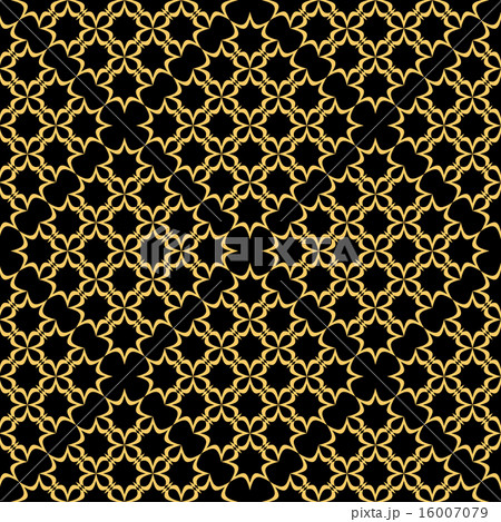 Seamless black-golden pattern. Vector. Seamless black-golden pattern. Vector. 16007079