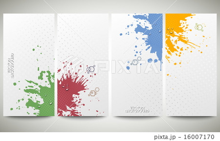 Abstract hand drawn spotted background with empty place for text message. Colorful banners Abstract hand drawn spotted background with empty place for text message. Colorful banners 16007170
