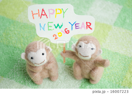 年賀素材　猿 16007223