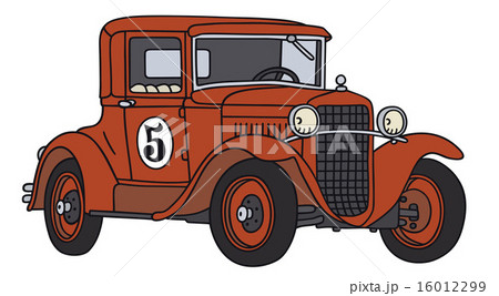 Vintage red racing car 16012299