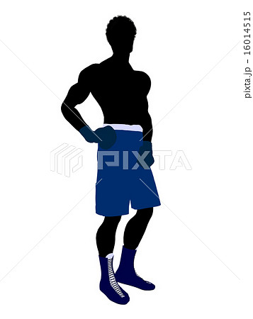 African American Male Boxer Illustration Silhouette African American Male Boxer Illustration Silhouette 16014515